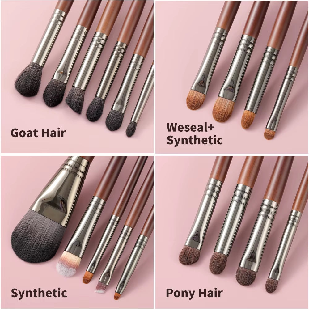Natural Makeup Brushes Set Eyeshadow Make up Brush Goat Hair Kit for Makeup Nabor Kistey Blending Pinceaux Maquillage