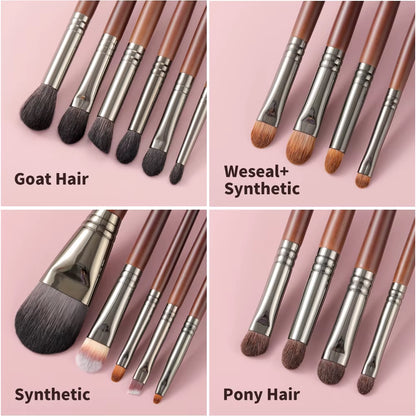 Natural Makeup Brushes Set Eyeshadow Make up Brush Goat Hair Kit for Makeup Nabor Kistey Blending Pinceaux Maquillage