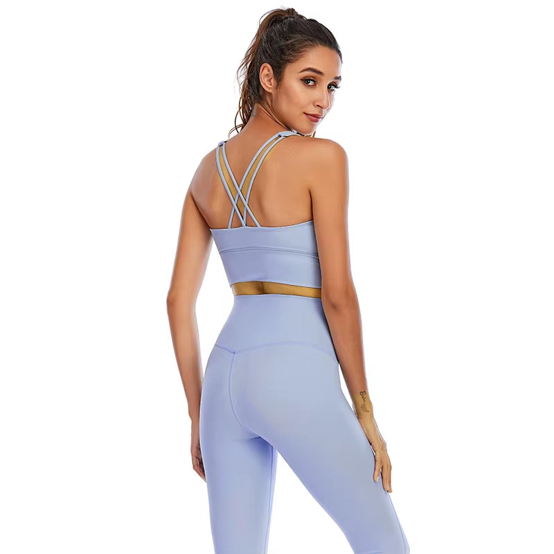 Naked-Feel Yoga Set Yoga Leggings Set Women Fitness Suit for Yoga Clothes High Waist Gym Workout Sportswear Gym Sports Clothing